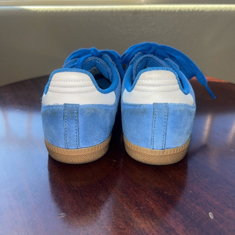 adidas Samba ADV Bluebird, White & Gum Skate Shoes - Picture 9 of 12